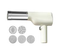 Electric Pasta Maker Machine, Interactive Recargable Automatic Dough Press with 5 Molds, Noodle Cutter for Homemade Espagueti, Ramen, and Fresh Pasta Making