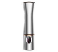 Electric Pepper Grinder, Stainless Steel Battery Operated Mill Bottle With Adjustable Coarseness, Handed Grinding, Perfect For Salt Pepper And Seasonings, Sleek Stainless