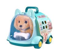 Electric Pet for Kids - Electric Interactive Plush Pet Animal Kids Toy, Electric Pet Children Toy| Walking Dog Rabbit Cat with Pretend Feeding Bottle and Comb for Living Room