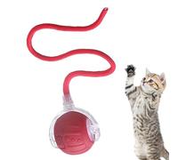 Electric Pet Toy Ball Genérico - 16,14 x 2,17 x 2,17 in Automatic Cat Teaser Ball | Cat Balls | Automatic Rolling Cats Interactive Toys | Electric Balls with Tail Rope for Indoor Outdoor Exercise