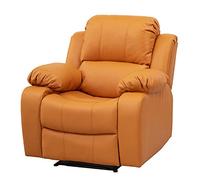 Electric Recliners for Elderly, Power Lift Recliner Chair, Leather Recliner Chairs with Heat and Massage, USB Ports,Orange