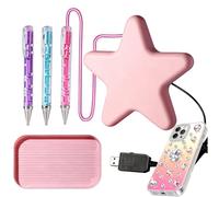 Electric Rhinestone Painting Pen - Vacuum Diamond Gems Tool With Tray | Wax Free Rhinestone Applicator | Wireless USB Rhinestones Extractor | For Craft DIY Home Decor Adults Beginner Christmas Gift