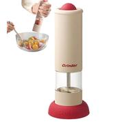 Electric Salt Pepper Grinder, Automatic Seasoning Mill, 17.5x6cm/6.89x2.36 Inches Adjustable Coarseness, Portable Kitchen Gadget, for Cooking, Bbq ABS +pc+stainless Steel