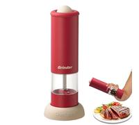 Electric Salt Pepper Grinder, Automatic Seasoning Mill, 17.5x6cm/6.89x2.36 Inches Adjustable Coarseness, Portable Kitchen Gadget, for Cooking, Bbq ABS +pc+stainless Steel