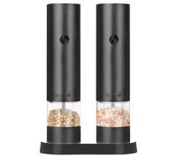 Electric Salt Pepper Grinder Set, LED Light Salt Pepper Mill Grinder, Automatic Adjustable Coarseness Chili Grinder Bottle, Salt Chili Grinder for Kitchen and Restaurant Use, Convenient and Stylish