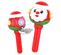 Electric Santa Bubble Wand - 8-Hole 3-Mode Leakproof Christmas Bubble | 360° Leakproof Santa Design - Built With A Sealed, Spill-proof Reservoir And Ergonomic Santa-themed Handle, Allowing Kids