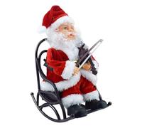 Electric Santa Claus - Playing Violin Doll, Animated Music Santa Claus Ornament for Christmas | Sitting Decoration Doll for Home, Bedroom, Storefront, Party, Holiday Display, Seasonal Celebration