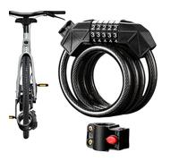Electric Scooter Lock - Heavy Duty Stroller Alarm | 4-Feet Motorcycle Cycle Cable Locks | 5 Digit Coiled Secure Chain | Scooter Lock Cable Locks | Scooter Accessories For Bicycles