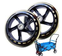 Electric Scooter Wheels, Spare Tires Skate Wheels, Quiet with Bearings, 2 Solid Trolley Tire Replacements 145/180/200mm, Front & Rear Installation for Scooters Cart Skates Equipment
