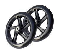 Electric Scooter Wheels, Spare Tires Skate Wheels, Quiet with Bearings, 2 Solid Trolley Tire Replacements 145/180/200mm, Front & Rear Installation for Scooters Cart Skates Equipment