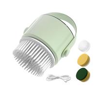 Electric Scrubber - 1200mah Rechargeable Cordless Brush with Powerful Automatic Action for Bathroom Surfaces, Efficient Deep Cleaning with 3 Replaceable Heads, Bathtub Tile Floor Use