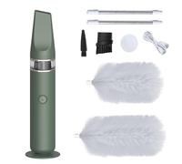 Electric Spin Duster - 1200 mAh Rotating Cleaning Brush | 360° Plaśtic Dust Collector - 555g Handheld Reversible Brush Set with Crevice & Hairbrush Heads, ideal for Home Car & Office Dust Removal
