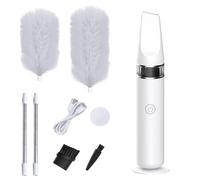Electric Spin Duster - 1200 mAh Rotating Cleaning Brush | 360° Plaśtic Dust Collector - 555g Handheld Reversible Brush Set with Crevice & Hairbrush Heads, ideal for Home Car & Office Dust Removal