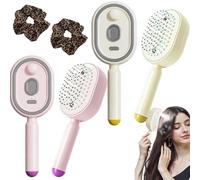 Electric Spray Air Cushion Comb for Women, Electric Spray Air Cushion Massage Comb, Portable Travel Hair Steamer, Self-Cleaning Anti-Tangle, Anti-Static for Frizzy Hair & Scalp Care (2PCS-B)