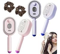 Electric Spray Air Cushion Comb for Women, Electric Spray Air Cushion Massage Comb, Portable Travel Hair Steamer, Self-Cleaning Anti-Tangle, Anti-Static for Frizzy Hair & Scalp Care (2PCS-C)