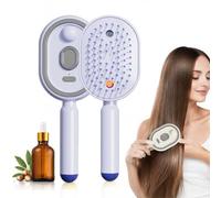 Electric Spray Air Cushion Massage Comb, 2026 Electric Steaming Massage Hair Care Brush, Rechargeable Detangling Steam Brushs For Hair For Reduce Frizz, Nourishes Hairs, Anti-Static (Purple)