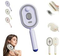 Electric Spray Air Cushion Massage Comb, 2026 Upgrade Rechargeable Electric Steam Brush for Hair, Enhanced Fog Coverage and Longer, for Reduce Frizz, Nourishes Hairs, Anti-Static (Purple)
