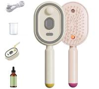 Electric Spray Air Cushion Massage Comb,3-in-1 Self Cleaning Cordless Anti-Static Detangling Comb Air Cushion Massage,for Wet Dry Hair and Home Spa Treatment (D)