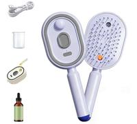 Electric Spray Air Cushion Massage Comb,3-in-1 Self Cleaning Cordless Anti-Static Detangling Comb Air Cushion Massage,for Wet Dry Hair and Home Spa Treatment (C)