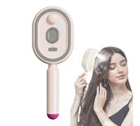 Electric Spray Air Cushion Massage Comb, 3-in-1 Self-Cleaning Hair Brush for Frizz-Free Smooth Hair (Pink)