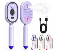Electric Spray Air Cushion Massage Comb, Electric Steam Brush For Hair, Rechargeable Detangling Scalp Massage Brush, Hair Brush With Water Spray (Purple)
