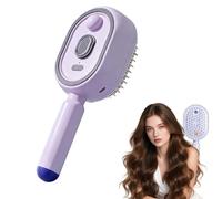 Electric Spray Air Cushion Massage Comb for Smoothing Frizz and Static, Rechargeable Cordless (Purple)