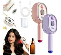 Electric Spray Air Cushion Massage Comb for Women, Portable Cordless Tool for Smoothing Styling & Frizz Control, Air Cushion Massage One-Click Self-Cleaning Comb (2pcs-a)