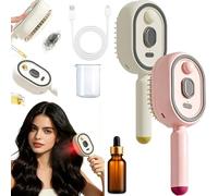 Electric Spray Air Cushion Massage Comb for Women, Portable Cordless Tool for Smoothing Styling & Frizz Control, Air Cushion Massage One-Click Self-Cleaning Comb (2pcs-b)