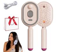 Electric Spray Air Cushion Massage Comb, Steam Hair Brush for Hair, Electric Spray Air Cushion Comb for Women, 5 In 1 Air Cushion Brush for Smoothing Styling，Pink