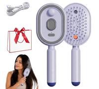 Electric Spray Air Cushion Massage Comb, Steam Hair Brush for Hair, Electric Spray Air Cushion Comb for Women, 5 In 1 Air Cushion Brush for Smoothing Styling，Purple