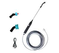 Electric Sprayer Wand, Type C Rechargeable Telescopic Handle, 230.31x0.79x0.79 Inches Multi Nozzle Handheld Watering Tool for Lawn, Yard, Garden Grass, Flowers, Vegetables, Fertilizer Application