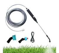 Electric Sprayer Wand, TypeC Charging Handheld Sprayer Telescopic Wand, 112.2x0.79x0.79 inches Multiple Nozzle Design Watering Handle for Lawn, Yard, Grass, Vegetables, Flowers, Fertilizing