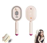 Electric Steam Brush for Hair,Electric Spray Air Cushion Massage Comb for Reduce Frizz,Nourishes Hairs,Detangling Anti-Static pink