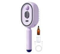 Electric Steam Brush - Rechargeable Detangling and Anti-Frizz Comb | Electric Spray Air Cushion Massage Comb | Rechargeable Red Light Combs with Mist, Essential Oil, Gift Box