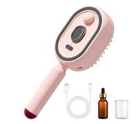 Electric Steam Brush - Rechargeable Detangling and Anti-Frizz Comb | Electric Spray Air Cushion Massage Comb | Rechargeable Red Light Combs with Mist, Essential Oil, Gift Box