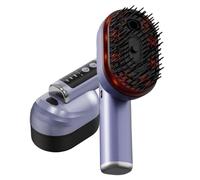 Electric Steam Hair Brush - Frizz Control Smoothing | USB Rechargeable | Anti-Static Mist Technology, 3-Speed Settings, Sleek Manageable Results, for Home Styling & Daily Grooming, Compact Cordless