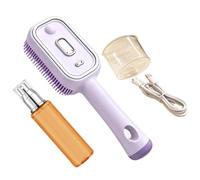 Electric Steam Hair Brush - Self-Cleaning Straightener | | Hydrating Steam Comb With Measuring Cup; Anti-Scald Automatic Detangling Brush For Smooth, Frizz-Free Hair Styling