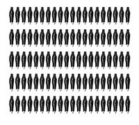 Electric Test Clamps 100PCS | 5A Upper Limit PVC & Steel Alligator Clamps | Non - Corroding Battery Charger Clamps for Electrical Testing/Automotive/DIY | Model 25.010 (Black)