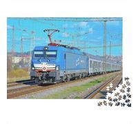 Electric Train Journey Rompecabezas Clásico 1000 Piezas Cartón Resistente para Adultos, Desafío Imposible Difícil, Antiestrés, Gran Regalo para Profesionales Ocupados 52x38cm/1000pcs