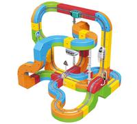 Electric Train Set Flexible Race Track, Car Track, Building Toy Train Track Gravity-Defying 3D Embedded Layouts & Motorized Car, Stem Learning Gift for Kids 3+ (101pcs)