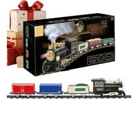 Electric Train Set - Retro Educational Music Toy, Lights, Kids Play Set | Motorized Railway Toy - Vintage Style Train for Learning Fun | Musical Light Up Set for Children Room Display Play