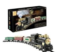 Electric Train Set - Retro Educational Music Toy, Lights, Kids Play Set | Motorized Railway Toy - Vintage Style Train for Learning Fun | Musical Light Up Set for Children Room Display Play