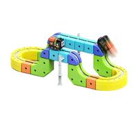 Electric Train Set,Tren Eléctrico de Navidad, Antigravedad, Tren de Juguete con circuitos 3D antigravedad y vagón motorizado, Ideal para el Aprendizaje 3+ años (65PCS)