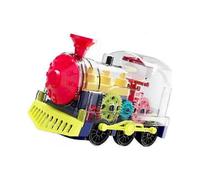 Electric Train Toy with Transparent Gears, Remote Control Educational Train Set for Kids