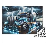 Electric Truck Art 100% Recycled Cardboard Lightning Classic Car 1000 Piece Adult Jigsaws For Adults & Kids Brain Development 52x38cm/1000pcs