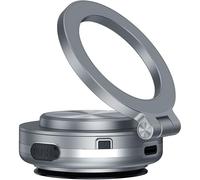 Electric Vacuum Magnetic Suction Car Phone Mount, Car Electric Suction Cup Vacuum Magnetic Phone Holder, 360° Rotating Magnetic Phone Holder, Electric Suction Phone Mount, Sturvex 360 Mount (Silver)