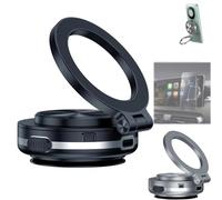 Electric Vacuum Magnetic Suction Car Phone Mount, Rotatable Car Suction Phone Mount, 2024 New 360° Rotating 270° Folding Electric Vacuum Magnetic Suction Car Phone Mount (Black)