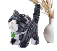 Electric Walking Cat - Interactive 7 Inch Plush Kitten, Musical Electric Toy, Fun Doll | Boys Girls Children Preschoolers Teens, Pet Lovers Christmas Birthday, Soft Cute Plush, Educational Playtime, I