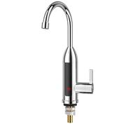 Electric Water Heater Faucet Instant Hot Water Faucet Heating Stainless Steel Kitchen Faucets Hot Cold Two Function Water Taps(Plastic Style A,UK Plug)