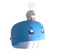Electric Whale Bath Toy - 4.7 Inch Floating Water Spray Toy with Light Show, Fun Bathtub and Pool Sprinkler for Kids , Blue, Family Outdoor Easter Playtime Use